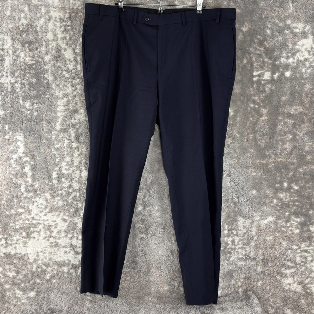 Lauren‎ Ralph Lauren Size 42W 30L Career Minimalist Straight Leg Pants Navy Wool